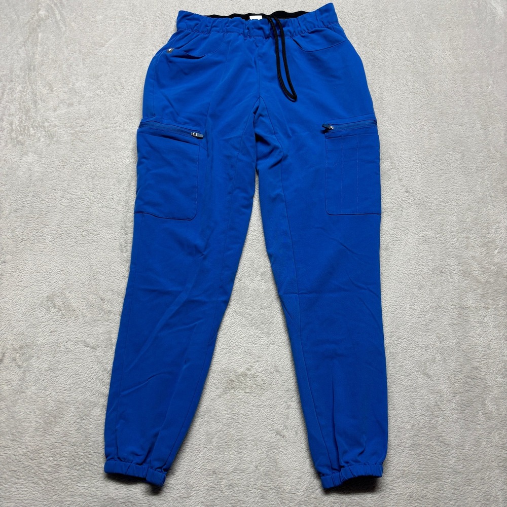 FIGS Scrub Pants Womens XS Zamora Jogger Royal Blue Cargo EUC
